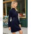Auxo Femme Robe Pull Longue Sexy Pull à Col Haut Manche Longue Pulls Épais Casual Robe Automne Hiver Fille Pull-Over Sweat-Shirt