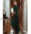 Ever-Pretty Robe de Soirée Grande Taille Asymétrique Femme Manche Longue en Velours Élastique Moulante Luxe 00472