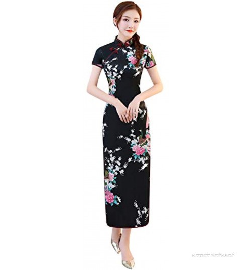 Xinvivion Robe Chinoise Cheongsam pour Femmes Robe De Soirée pour Femme Grande Taille Cheongsam Traditionnelle Oriental Vintage Wedding Qipao