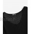YOINS Pull Femme Tricoté T-Shirt Casual Manches Longues Col V Haut Ajouré Pullover Sweater en Maille Blouse
