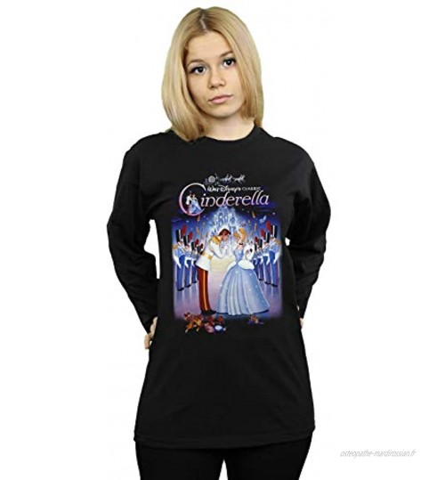 Disney Femme Cinderella Collage Poster Petit Ami Fit Manches Longues T-Shirt