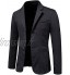 COOLL Hommes Blazer Costume Vestes Mode Couleur Unie Robe Manteaux Simple Boutonnage Deux Boutons Plus La Taille XL-5XL black-2XL