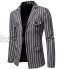 COOLL Hommes Blazer Costume Vestes Mode Rayé Robe Manteaux Simple Boutonnage Plus La Taille pour Les Mariages Dîner De Soirée De Bal XL-5XL stripe-5XL
