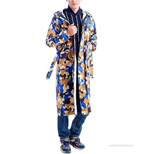 GDSSX Veste de Pluie pour Hommes avec Capuchon Camouflage étanche léger Actif Actif Actif Poids léger Color : Blue-Yellow Size : XXX-Large