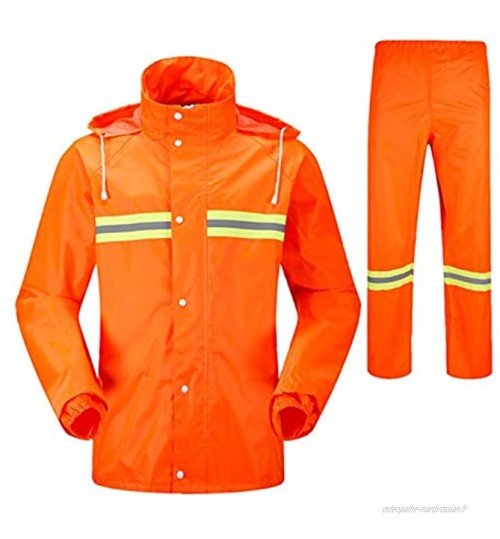 Imperméable léger Adultes et Enfants Camping randonnée pédestre Veste imperméable Raincoat pour Voyage Randonnée Color : Oranje Taille : XXL
