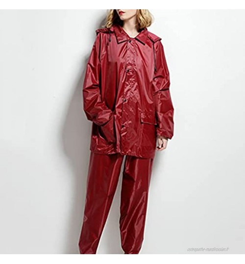 WZHZJ Imperméable femme homme imperméable manteau de pluie manteau de manteau de pluie set de costume de pluie fendue extérieure Color : A Size : XXL code