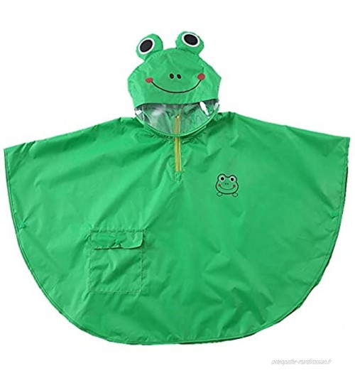 XMSIA Imperméable léger Imperméable for Enfants réfléchissant Raincoat Respirant et Coupe-Vent Ajustable à la Taille du Brassard Raincoat pour Voyage Randonnée Color : Green Taille : M