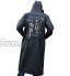 YQQMC Veste de Pluie imperméable pour Hommes avec Capuche léger emballable extérieure Longue imperméable Réutilisable Color : Black Size : XL