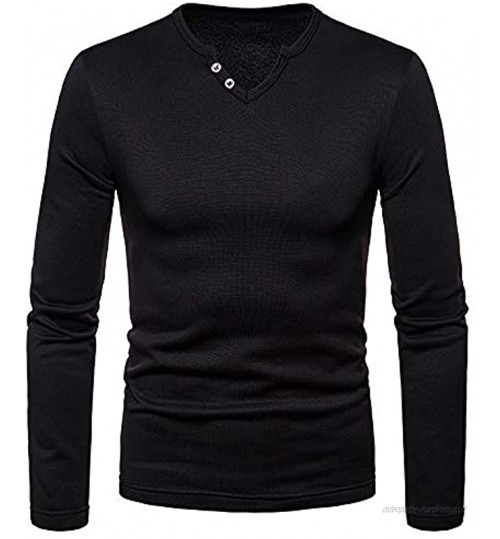 Elecenty Sweat-Shirt Homme Casual Top Pull Col V Manches Longues Slim Pas Cher à La Mode Pullover Hiver Chaud Sweater
