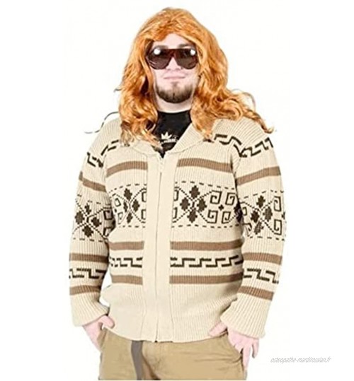 The Big lebow Jeffery de ski The Dude Zip Up Costume Cardigan Sweater