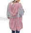 TWIOIOVE Pull à capuche pour femme Veste polaire Blocs de couleurs Veste en peluche Décontractée Douce Respirante Protection contre le froid Chaud