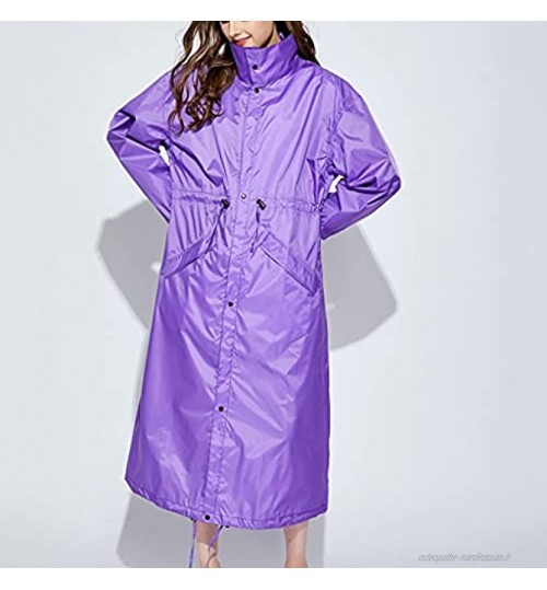 WZHZJ Longue imperméable femme vestes de pluie Color : Purple Size : M code