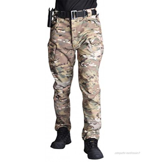 Onsoyours Pantalon Cargo Homme Militaire Slim Fit Pantalon de Travail Homme en Coton avec Poche pour Pantalon de Combat Tactique Plein air Camping Randonnée