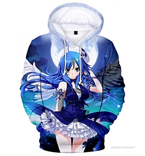 HAOSHENG Femme Homme 3D Anime Fairy Tail Sweats à Capuche Loisirs Animation Natsu Lucy Erza Cosplay Pull à Capuche