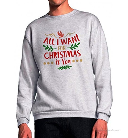 BlackMeow All I Want for Christmas is You Grey Unisex Sweatshirt