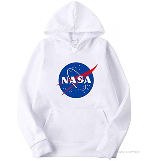 OLIPHEE Sweat NASA Logo Centre Imprimé Homme Sweat-Shirt National Space Administration