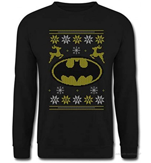 Spreadshirt Batman DC Comics Ugly Christmas Noël Sweat-Shirt Unisexe