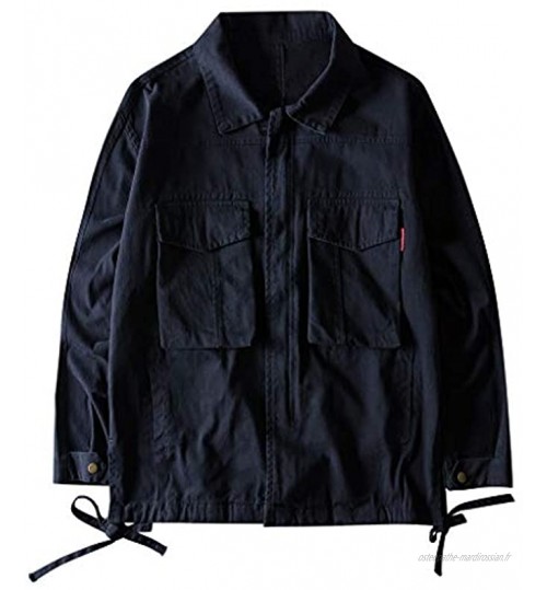 Fhuuly Mode Hommes Jacket Style Japonais À Manches Longues Lâche Chemises Décontractées Manteau Blouse Tops