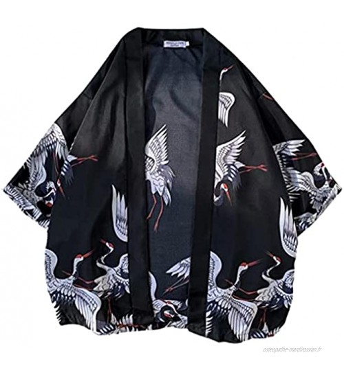 Yililay Sun Protection Shirt Kimono Yukata Blouse Cardigan Mode Kimono Femme Hommes Femmes 2021 Cardigan Haori Streetwear Kimono Traditionnel Japonais