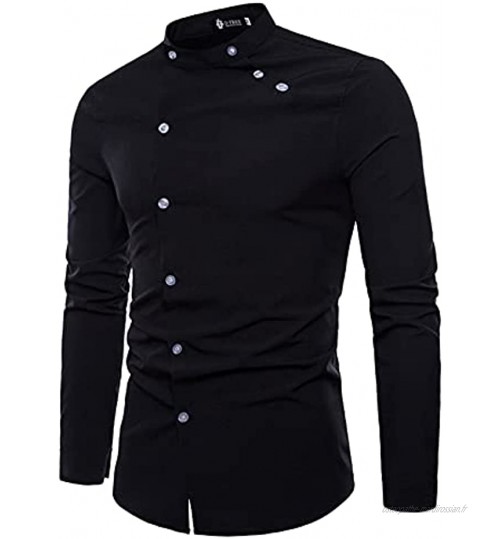 CHESH MAYW Chemise Business Homme Slim Fit,Chemise Repassage Infroissable Respirant Chemise Homme Manches Longues