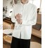 Homme Chemise Veste De Tang Rétro Kung-Fu Vêtement Chinois Lin Et Coton Manteau Costume Manches Longue Blouse Chemise