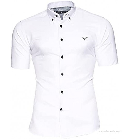 Kayhan Homme Chemise Slim Fit Repassage Facile Coton Manches Courtes Modell SAN Diego S-6XL