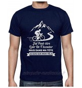Cyclisme Homme dans Ma Tête Je suis sur Mon Vélo Humour T-Shirt Homme