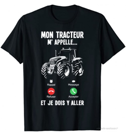 Hommes Conducteur Tracteur Agriculteur Tracteur Amour T-Shirt
