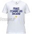 KSS KSS KSS Hommes Top T Shirt Blanc Apéro Pastis Frais comme Un Ricard Message Humour Humoristique