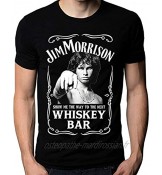 Men Fashion T-Shirt Jim Morrison Show Me The Way to Next Whiskey Bar Doors Logo Men's T-Shirt Men Casual Shirt