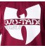 WU Wear Classic Logo T-Shirt Urban Streetwear Fashion Chemise Hip Hop pour Hommes Bordeaux