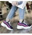 Femmes Bout Rond Sneakers À Lacets Plateforme Tennis Chaussures Mixte Couleur PU Cuir Maille Muffin Chaussures Casual Confortable Flats
