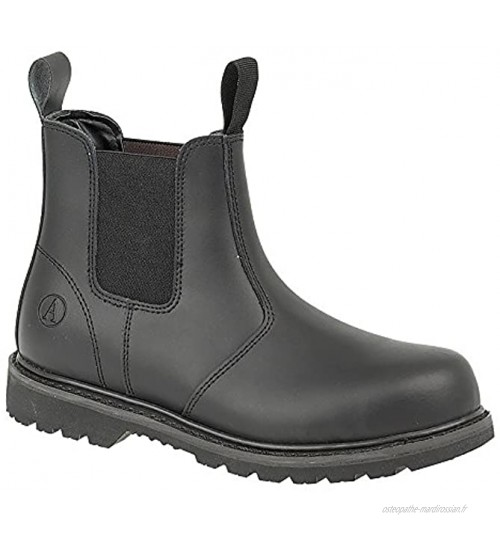 Amblers Safety Mens FS5 Pull-on Leather Safety Dealer Boots Black
