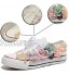 JXILY Baskets Femme Chaussures Décontractées Chaussures en Toile Perlées Fleurs Colorées de Rêve Chaussures Basses Chaussures de Course