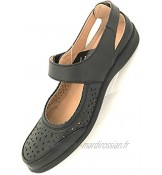 Chaussures orthopédiques noires pour femmes diabétiques en mousse à mémoire de forme légères et souples pour le bureau l'hôpital les infirmières les soins de santé