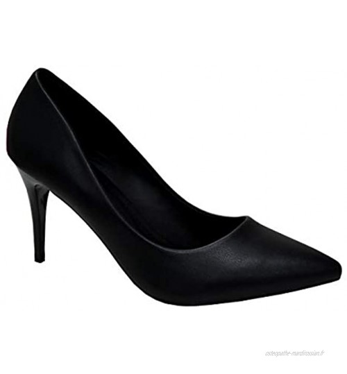 Cucufashion Chaussures à talons hauts pour femme – Escarpins à talons aiguilles élégants | Chaussures pour femme | Chaussures pour femme pointure 36-42 Noir Ablack 39 EU