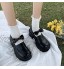 Mary Jane Lolita Chaussures pour femme avec plateforme et sangle de cheville Noir