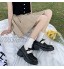 Mary Jane Lolita Chaussures pour femme avec plateforme et sangle de cheville Noir
