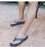 Crazywind Hommes Tongs Massage Sandales Pantoufles Lanière Textile Anti-dérapant Chaussures pour Été Plage Bleu 44