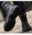 JIWEIRUN Bottes de sécurité pour Hommes Embout en Acier et Semelle intermédiaire en Acier Chaussures légères d'hiver Baskets à Enfiler,Without velvet-42EU