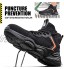 KUXUAN Chaussures de Sécurité Montantes Bottes de Sécuritéà Embout en Acier Léger pour Hommes Chaussures de Travail Anti-écrasement Chaussures de Protection,Black+White-38EU