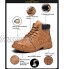 KUXUAN Chaussures de Travail de Soudeur Montantes pour Hommes Embout en Acier Léger Bottes de Sécurité Chaussures de Protection Légères et Antidérapantes,Brown-47EU