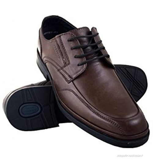 Zerimar Chaussures en Cuir pour Hommes | Chaussures décontractées et habillées | Chaussures élégantes | Couleur: Marron | Taille: 40