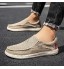 Heimaolvczcx Chaussures Bateau Homme Chaussures de Bateau en Toile pour Hommes d'été Slip décapotable en Plein air Chaussures de Plage à Plat décontractés Color : Khaki Shoe Size : 43