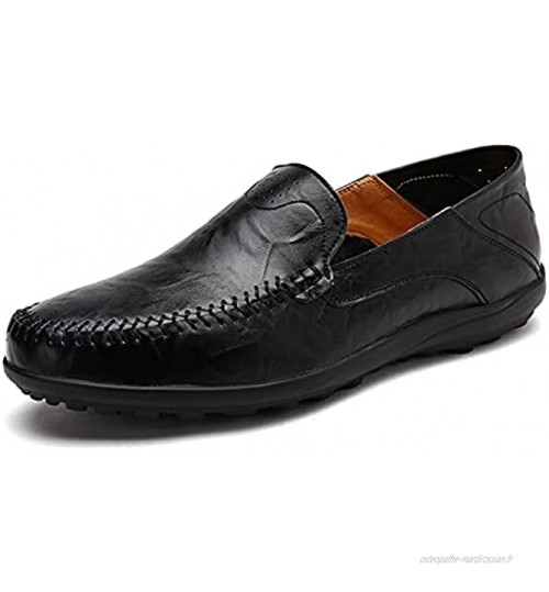 Heimaolvczcx Chaussures Bateau Homme Hommes Casual Cuir Chaussures Hommes Bateau Chaussures Mode Hommes Véritable Chaussures en Cuir Slip on Hommes Chaussures en Cuir mâles