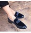 Heimaolvczcx Chaussures Bateau Homme Hommes Chaussures Officielles Bowknot Gents Appartements Casual Chaussures Noir Bleu Cuir Slip O N Men Chaussure Color : Black Shoe Size : 7