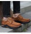 Heimaolvczcx Chaussures Bateau Homme Mocassins d'été Hommes Chaussures véritable Cuir causalité Hommes Chaussures Chaussures de Conduite de Vachette en Plein air Chaussures de Bateau