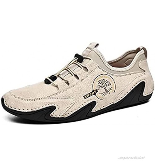 HxzcA Chaussures décontractées rétro Chaussures de Conduite à la Mode Octopus Chaussures pour Hommes Convient au Printemps Automne Hiver été Color : Creamy-White Size : 47