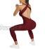 COOrun Combinaison de sport pour femme Dos nu Legging Pantalon de yoga et de sport