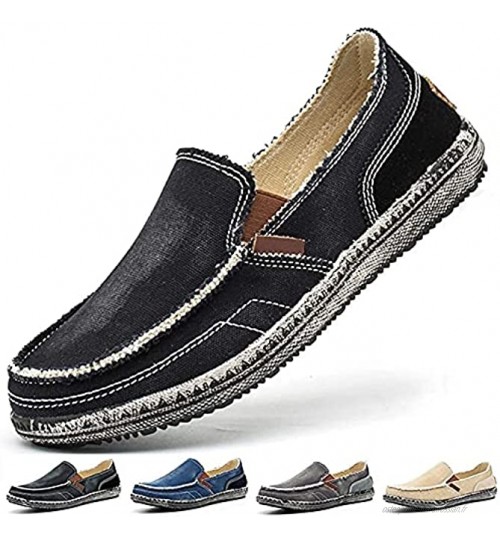 BLBK Espadrilles Loafer Chaussures de loisirs en toile pour homme